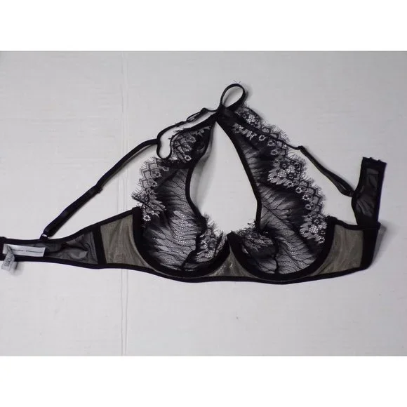 Oh La La Cheri Liliana Lace Cutout Bra Black Med - Picture 12 of 12